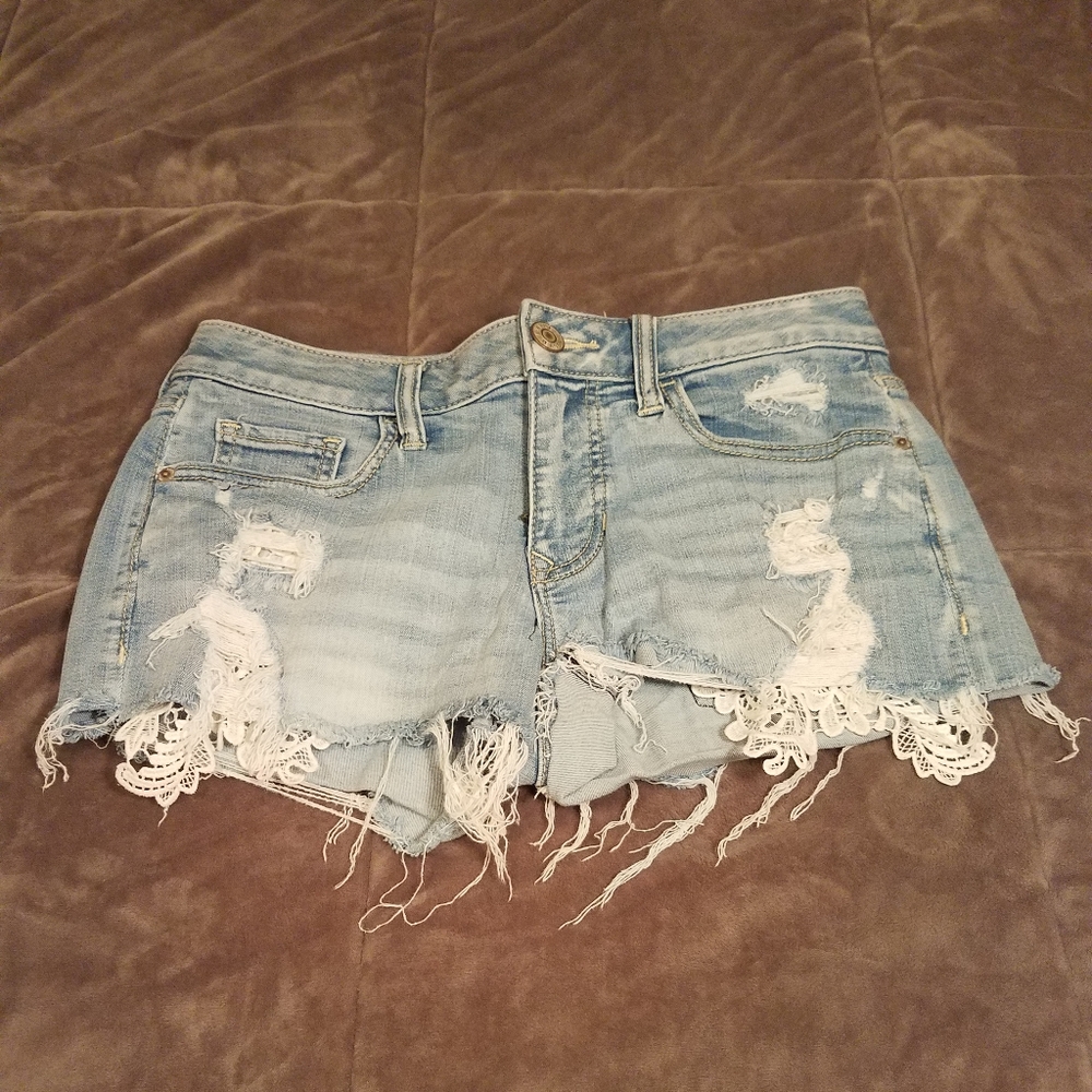 Distressed shorts size 0